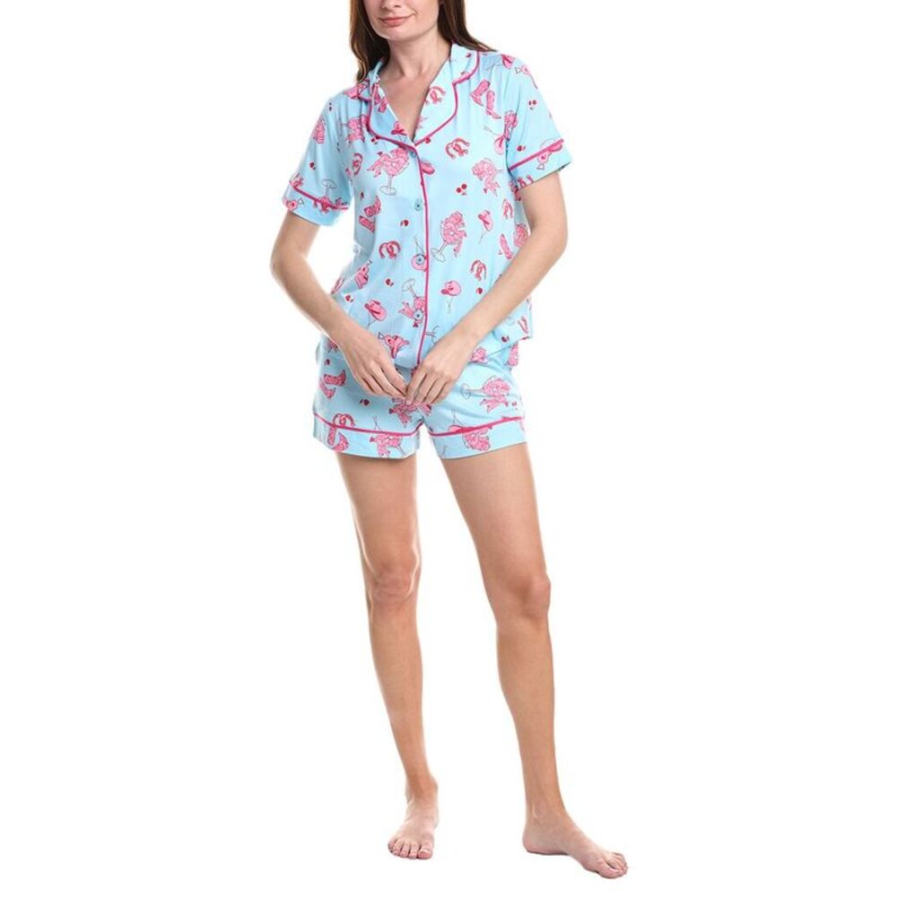Room Service Womens  2Pc Pajama Set, Blue